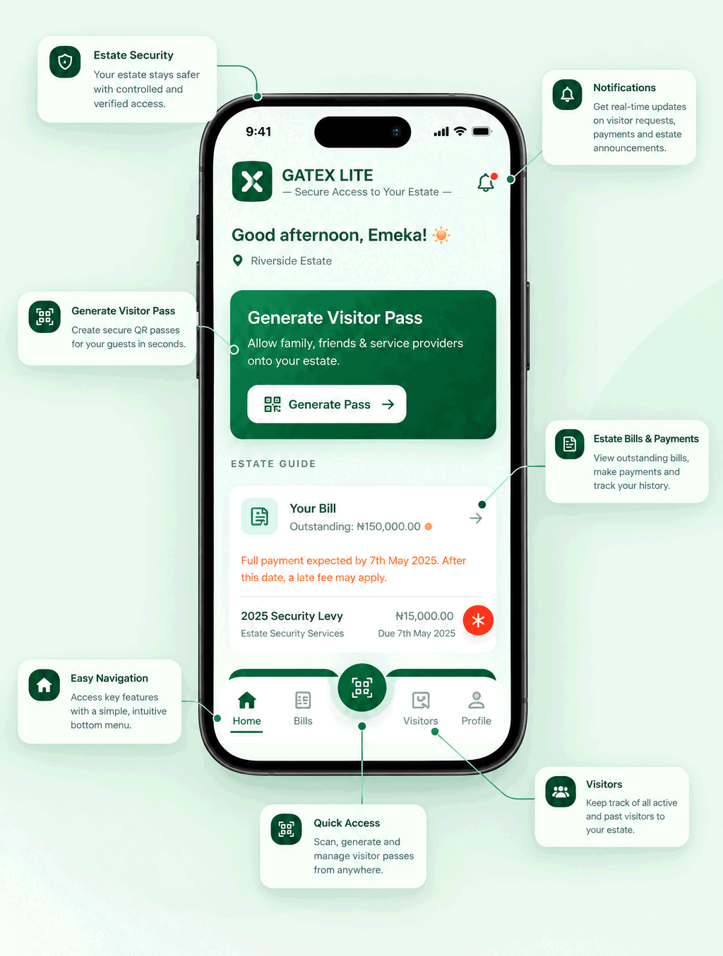 GateX Lite SaaS estate management app