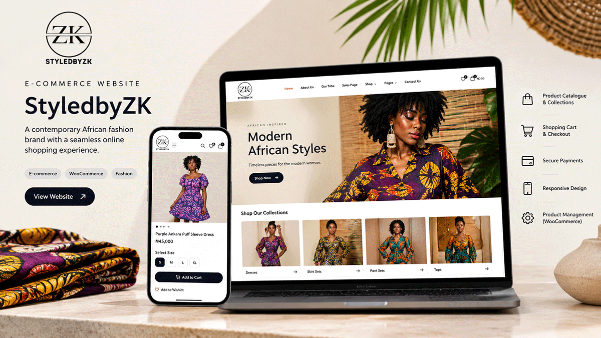 StyledByZK e-commerce website